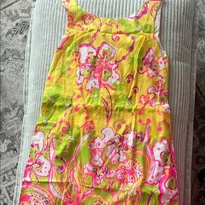 Lilly Pulitzer Yellow and Pink Floral Mini Dress